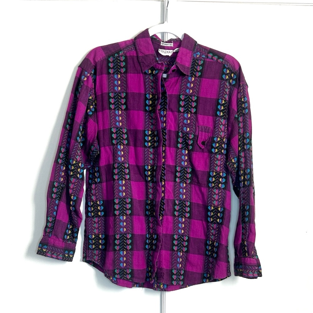Vintage Plaid Hearts Top